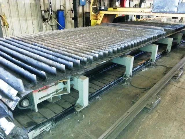 Mesa de rodillos de gran ancho